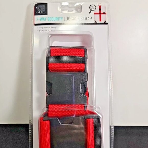 G Force 2-Way Security Luggage Strap 74.8 x 2 in - Red - Adjustable - Picture 1 of 7